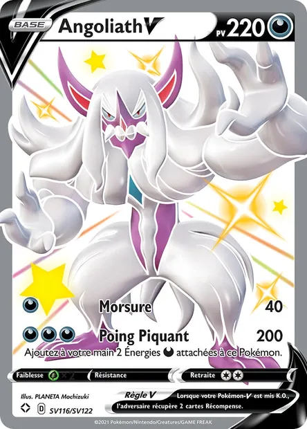 Angoliath V, carte Pokémon SHF SV116 — extension Destinées Radieuses