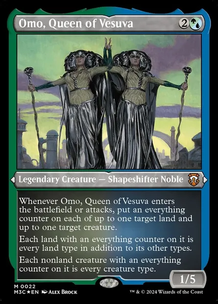 Omo, Queen of Vesuva, Magic card M3C 22 — Modern Horizons 3 Commander set