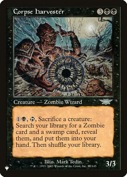 Corpse Harvester, Magic card PLST LGN-62 — The List set