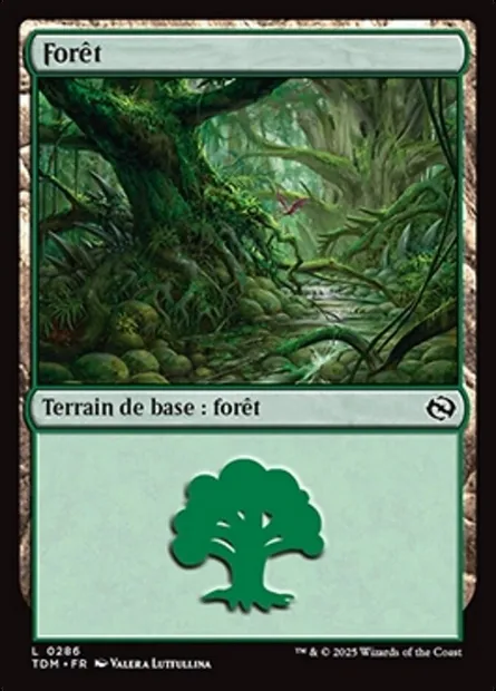 Forêt, carte Magic TDM 286 — extension Tarkir: Dragonstorm