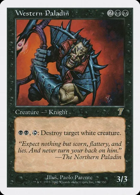 Western Paladin, Magic card 7ED 170 — Seventh Edition set