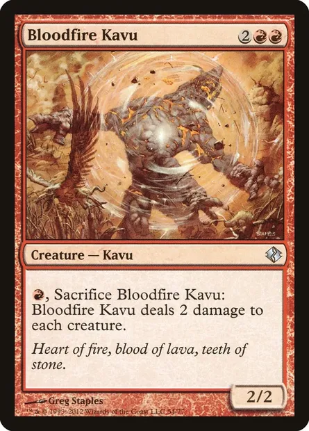 Bloodfire Kavu, Magic card DDI 54 — Duel Decks: Venser vs. Koth set