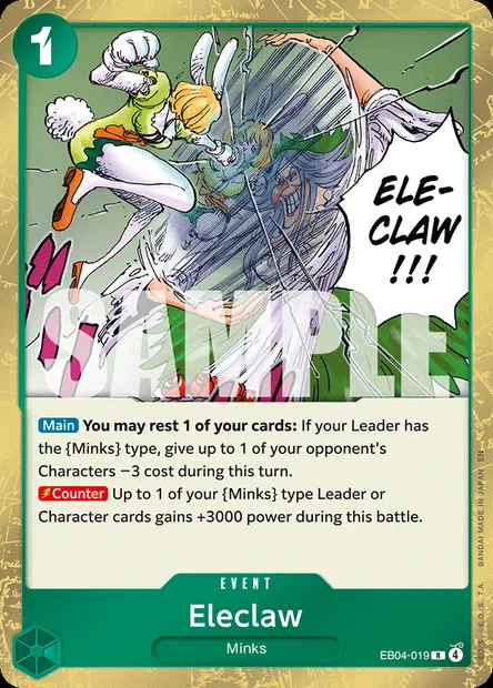 Eleclaw, One Piece card EB04-019 — EGGHEAD CRISIS set