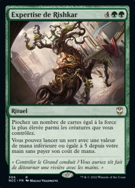 Expertise de Rishkar, carte Magic NCC 306 — extension New Capenna Commander