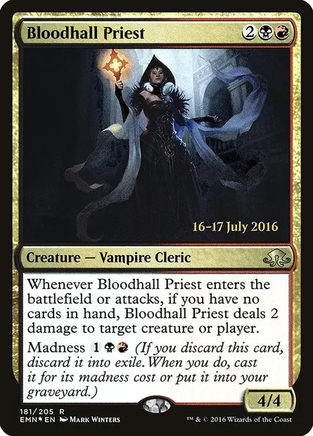 Bloodhall Priest, Magic card PEMN 181s — Eldritch Moon Promos set