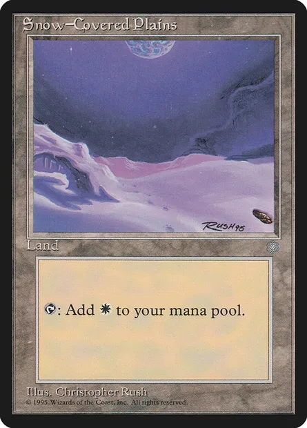 Snow-Covered Plains, Magic card ICE 367 — Ice Age set