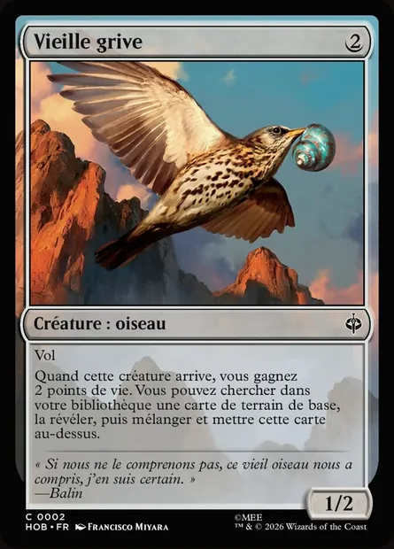 Vieille grive, carte Magic HOB 2 — extension The Hobbit