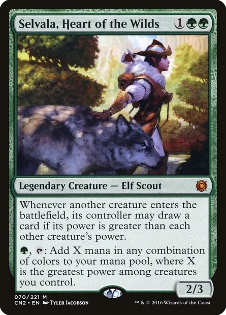 Selvala, Heart of the Wilds, Magic card CN2 70 — Conspiracy: Take the Crown set
