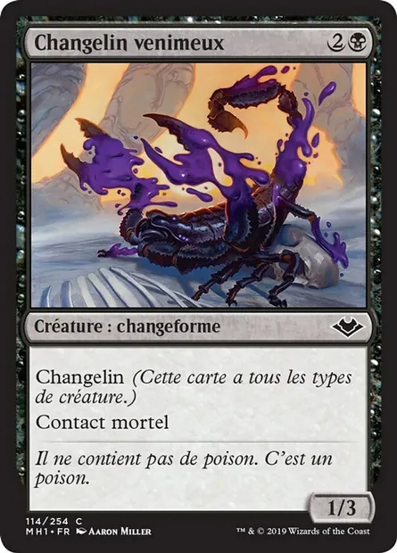 Changelin venimeux, carte Magic MH1 114 — extension Horizons du Modern