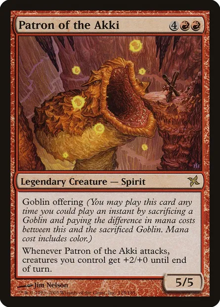 Patron of the Akki, Magic card BOK 115 — Betrayers of Kamigawa set