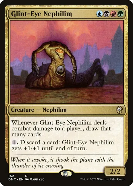Glint-Eye Nephilim, Magic card DMC 152 — Dominaria United Commander set