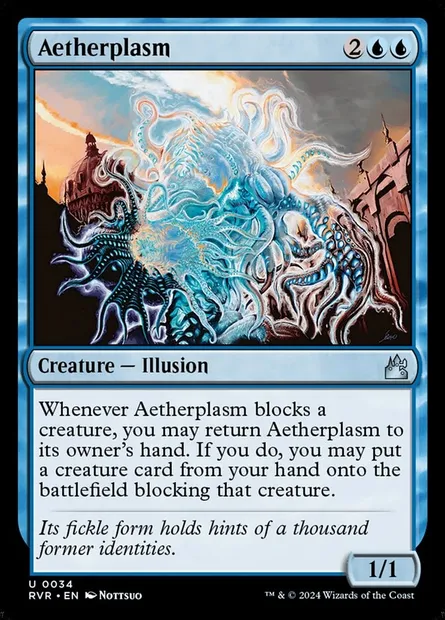 Aetherplasm, Magic card RVR 34 — Ravnica Remastered set