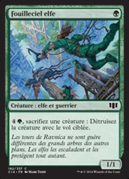 Fouilleciel elfe, carte Magic C14 192 — extension Commander 2014