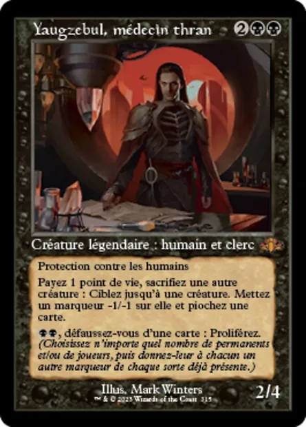 Yaugzebul, médecin thran, carte Magic DMR 315 — extension Dominaria Remastered