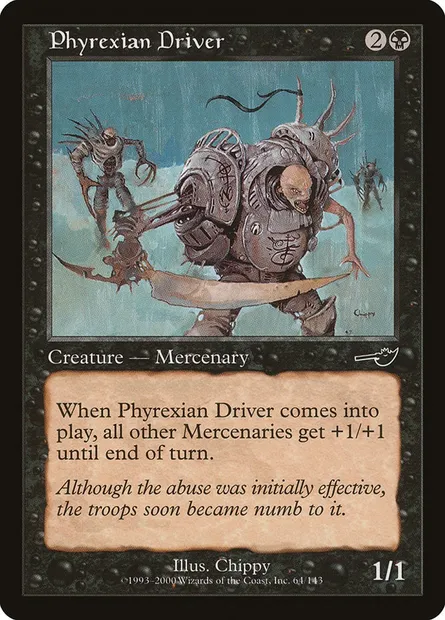 Phyrexian Driver, Magic card NEM 64 — Nemesis set