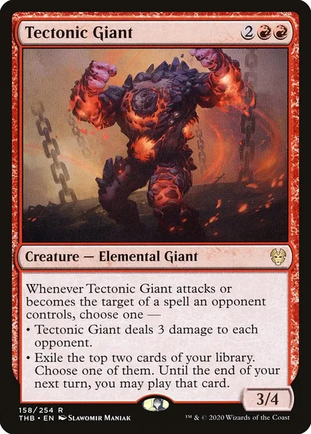 Tectonic Giant, Magic card THB 158 — Theros Beyond Death set