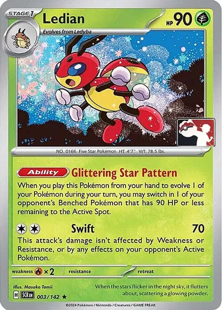 Ledian, Pokémon card PPS 003-3 — Play! Pokémon Prize Pack Series set
