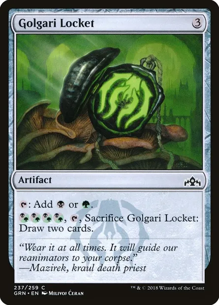 Golgari Locket, Magic card GRN 237 — Guilds of Ravnica set