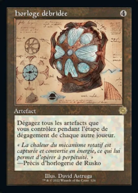 Horloge débridée, carte Magic BRR 124 — extension The Brothers' War Retro Artifacts