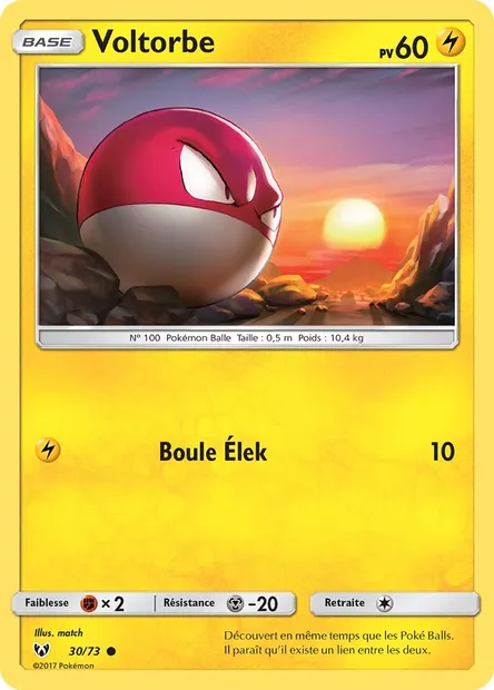 Voltorbe, carte Pokémon SLG 30 — extension Légendes Brillantes