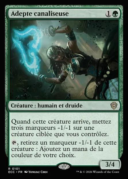 Adepte canaliseuse, carte Magic ECC 101 — extension Lorwyn Eclipsed Commander