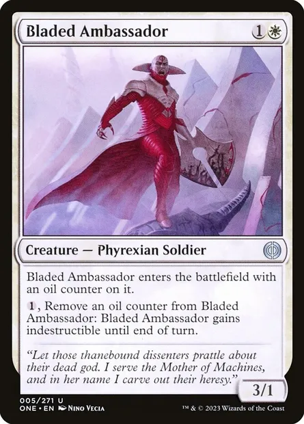 Bladed Ambassador, Magic card ONE 5 — Phyrexia: All Will Be One set