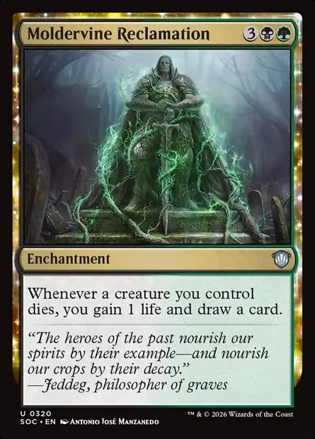 Moldervine Reclamation, Magic card SOC 320 — Secrets of Strixhaven Commander set