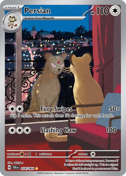 Persian, Pokémon card SFA 078 — Shrouded Fable set