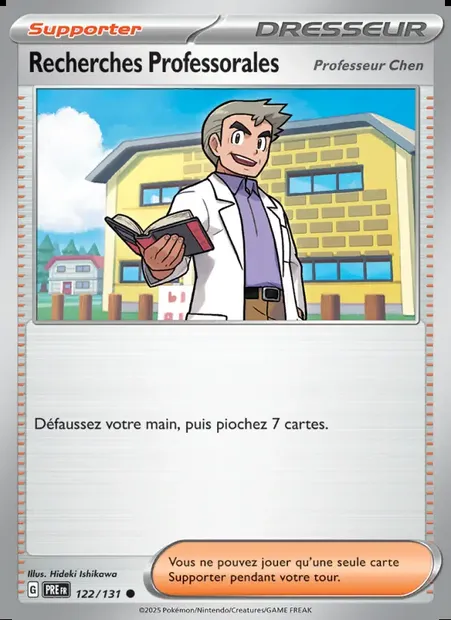 Recherches Professorales, carte Pokémon PRE 122 — extension Évolutions Prismatiques