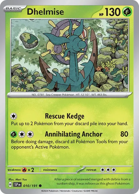 Dhelmise, Pokémon card SSP 010 — Surging Sparks set