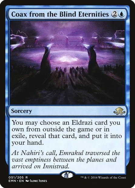 Coax from the Blind Eternities, Magic card EMN 51 — Eldritch Moon set