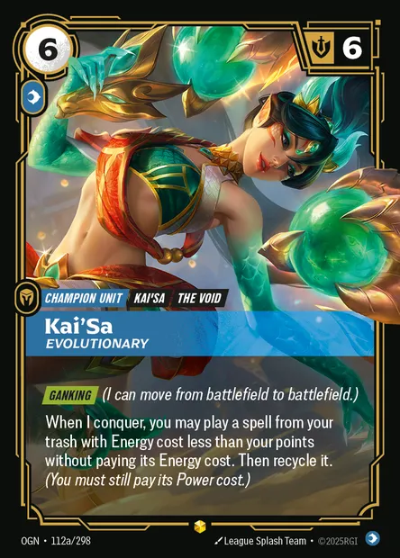 Kai'Sa, carte Riftbound OGN 112a — extension Origins