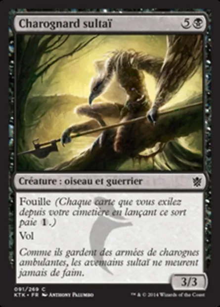 Charognard sultaï, carte Magic KTK 91 — extension Les Khans de Tarkir