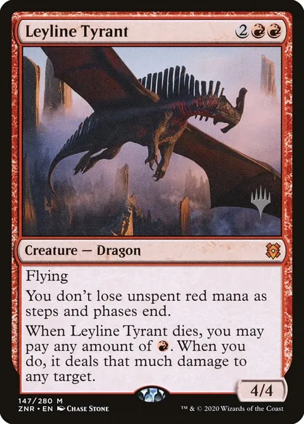 Leyline Tyrant, Magic card PZNR 147p — Zendikar Rising Promos set