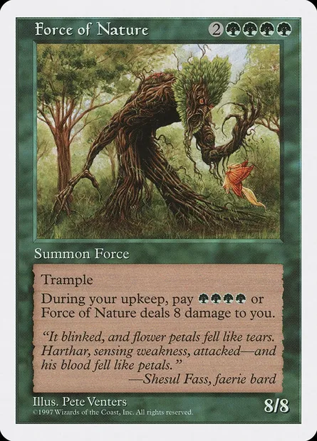 Force de la Nature, carte Magic 5ED 294 — extension Cinquième Edition