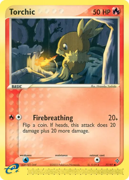 Torchic, Pokémon card DR 77 — Dragon set