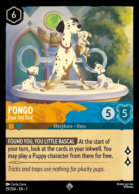 Pongo - Dear Old Dad, Disney Lorcana card CH7-029 — Archazia's Island set