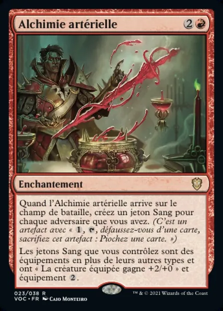 Alchimie artérielle, carte Magic VOC 23 — extension Crimson Vow Commander