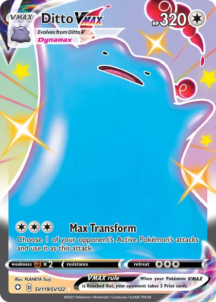 Ditto VMAX, Pokémon card SHF SV119 — Shining Fates set