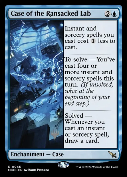 Case of the Ransacked Lab, Magic card PMKM 45p — Murders at Karlov Manor Promos set