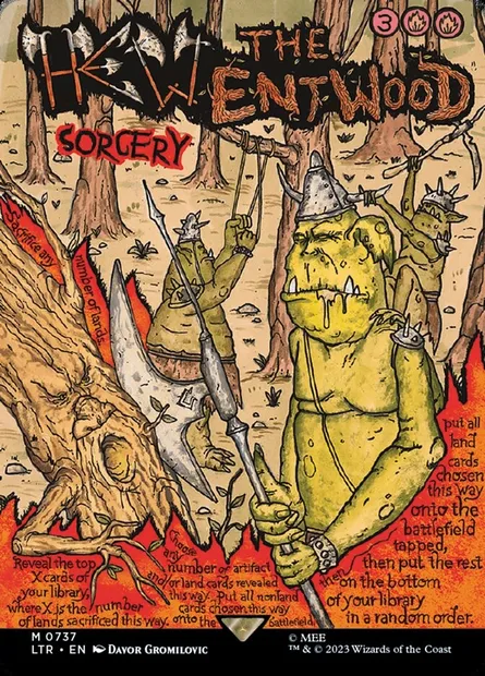 Hew the Entwood, Magic card LTR 737 — The Lord of the Rings: Tales of Middle-earth set