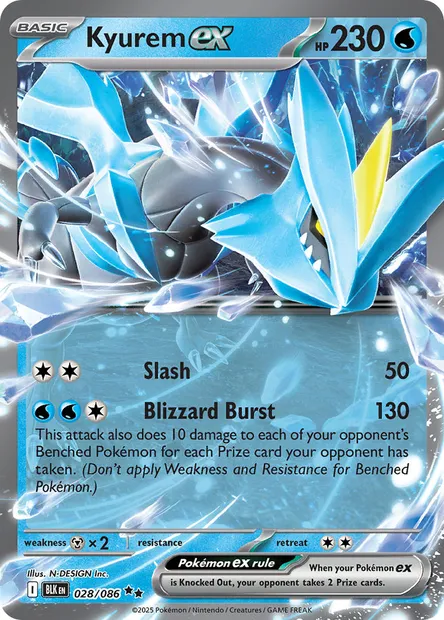 Kyurem ex, Pokémon card BLK 028 — Black Bolt set