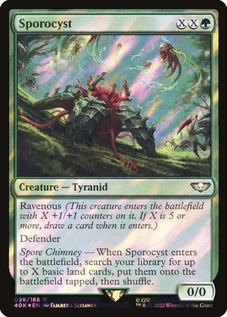 Sporocyst, Magic card 40K 98★ — Warhammer 40,000 Commander set