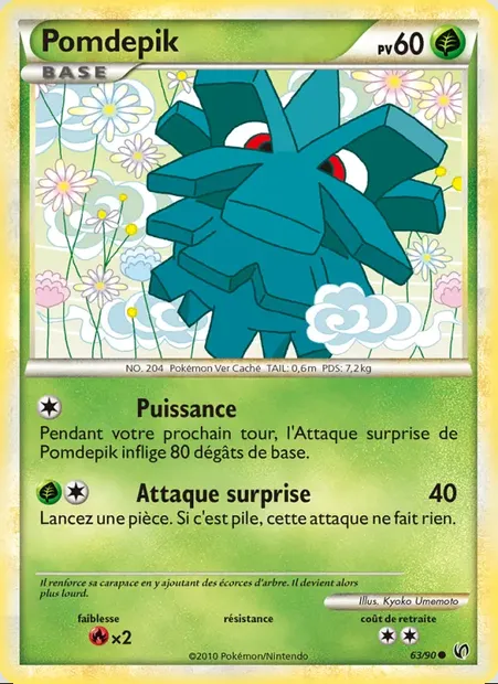 Pomdepik, carte Pokémon UD 63 — extension Indomptable