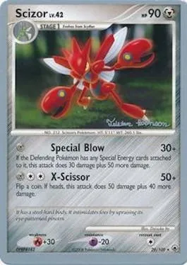 Scizor Lv.42, carte Pokémon WCD08 029 — extension World Championship Decks 2008