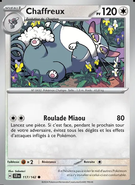 Chaffreux, carte Pokémon SCR 117 — extension Couronne Stellaire