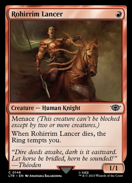 Rohirrim Lancer, Magic card LTR 146 — The Lord of the Rings: Tales of Middle-earth set
