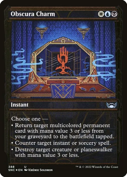 Obscura Charm, Magic card SNC 388 — Streets of New Capenna set