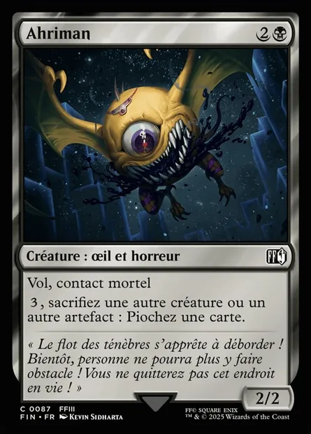 Ahriman, carte Magic FIN 87 — extension Final Fantasy