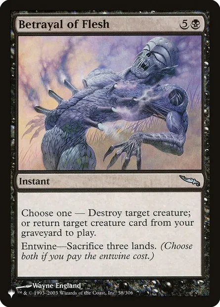 Betrayal of Flesh, Magic card PLST MRD-58 — The List set